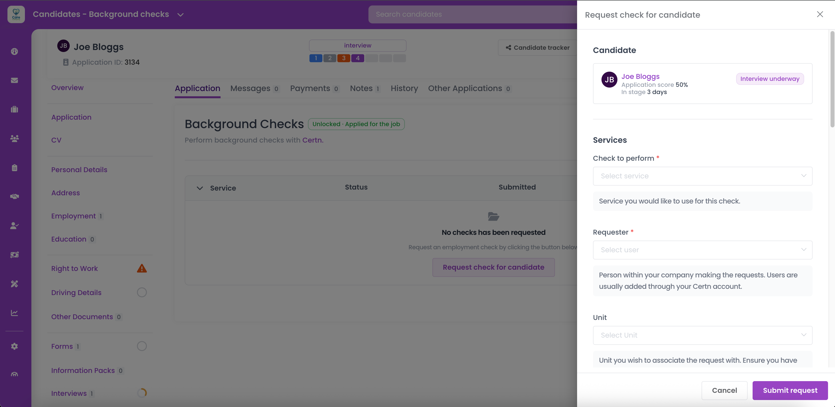 Background checks