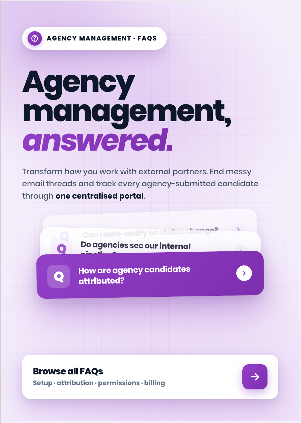 SeeMeHired Agency Management FAQs